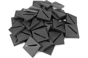 War World Gaming | Peanas cuadradas de plástico 25mm (Diagonal) con Ranura | Paquete de 100 | 28mm Wargaming Miniaturas & Figuras