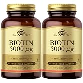 Solgar Biotin 5000 mcg, 50 Kaps&uuml;l, 2 Adet Set, Vegan Uyumlu