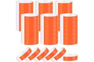 BOUBONI 300 bracciali per eventi, festival, braccialetti di carta, impermeabili, per il controllo e la sicurezza durante gli eventi (arancione)