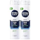 MEN Erkek Hassas Ciltlere &Ouml;zel Tıraş Jeli 200ml, Yanma Kızarma Kuruma Engelleyici, X2 Adet