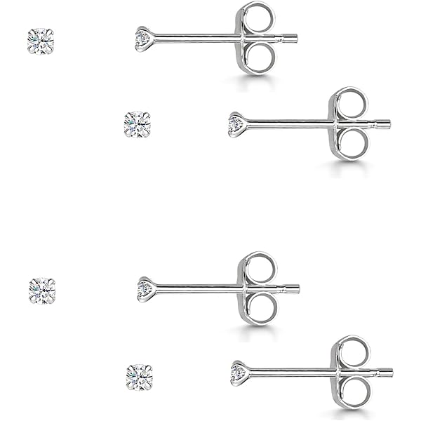 Morfetto 3 paar sterling zilveren oorbellen voor vrouwen, hypoallergene goud geplateerde knop- en ringoorbellen, sierlijke oorbellen met platte achterkant, helix kraakbeen oorbellen sets voor meerdere