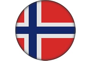 BENOBLER FanShirts4u Button/Badge/Pin - I Love NORWEGEN Fahne Flagge NORWAY