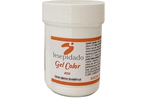 LESEPIDADO SRL Gel Color Alimentare 30gr Arancione Lesepidado. Molto concentrato. Ideale per prodotti a base acqua, per colorare panna, crema al burro, glassa, pasta di zucchero, impasti