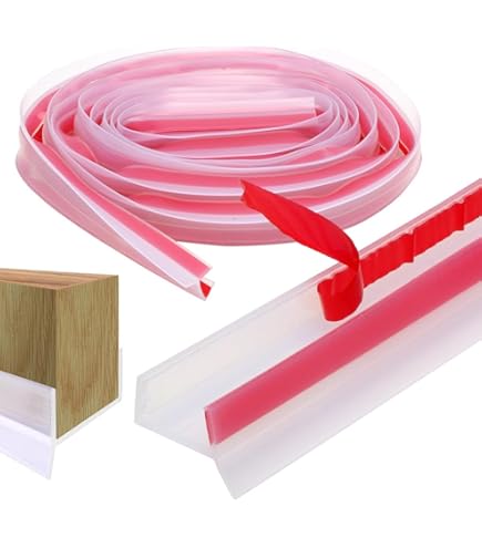 Küchen Sockelleisten Dichtung 5m | Silikon Abdichtungsprofil | Für 15-18mm Holzplatten