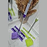 Sihirli Mop Yer Fayans Duvar Y&uuml;zey Temizlik Mikrofiber Mandallı Mop, Teleskopik Saplı İstediğin Bezi Tak Kullan HEDİYE YEDEK 
