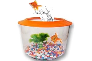 PET LIVING GOLDFISH STARTER SET KIT PACK TANK AQUARIUM BOWL LID GRAVEL PLANT GOLD FISH HOME
