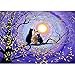 Produktbild Fairylove 12×16 Zoll Diamond Painting Set Full Katze Bilder Perlen Malerei Kit Diamant Dotz Einfügen von Diamond Painting Kreuzstich,Mondschein Katzen Familie von drei