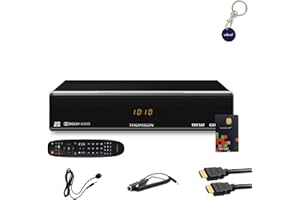 THOMSON Récepteur TV Satellite HD + Carte TNTSAT V6 + Câble HDMI+ Câble 12V + Déport IR