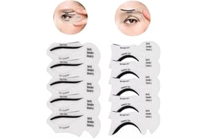 WOO GIRL Lot de 10 pochoirs Eyeliner de différents styles, rapides et gain de temps, flexibles et maniables pour l'école, la formation, le bureau
