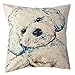 Produktbild JIJI866 Kissenbezug 45x45cm,Süßer Welpe Cotton Linen Kopfkissenbezug Pillowcase Kissen Kopfkissen für Cafe Sofa SCHL`afsofa Home Festival Party Schlafzimmer (I)
