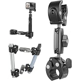 TELESIN Duall Ball Clamp Mounting Rod Pole Bicycle Bicycle Motorcycle Handlebar Tube Holder Accessories GoPro Hero 13 12 11