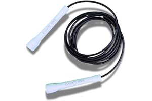‎ELEVATE ROPE Elevate Speed Rope MAX - Professionelles Springseil aus Strapazierfähigem PVC mit Nylonkern - 5 mm - Länge Max. 3 Meter - Extrem Starke Griffe