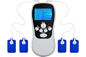JIENOSI TENS Machine for Pain Relief Unit Muscle Stimulator, Digital Therapy Full Body Acupuncture Massage Pain Management Machine for Back, Neck, Muscle and Joint Pain with 8 Massage Modes and 4 Pads