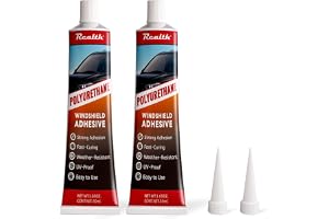Realth vindruta lim svart tätningsmedel 50 ml 2 st | Värmebeständig, snabb härdning, lim och tätningsteknik, för bil lastbil