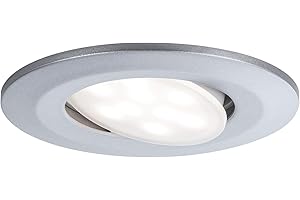 Paulmann 99928 LED oprawa do zabudowy Calla, okrągła,W zestawie 1x6W, IP65, chrom matowy, oświetlenie do szafy, tworzywo sztuczne, 4000K