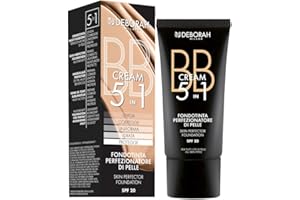 Deborah Milano - BB Cream Fondotinta Viso 5 in 1, 04 Apricot, Effetto Antiossidante, Minimizza le Imperfezioni e Dona una Pelle Levigata e Nutrita, 30 ml