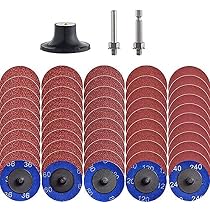 SI FANG Schleifscheiben-Set 50 Mm, 31-tlg. - Fächerscheiben Körnung 40-120 Mit Padhalter, Für Luftschleifer & Bohrmaschinen