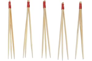 Bamboomn Marque – 8,9 cm décoratifs en bambou Trident Picks ou 14 cm Trident Fourchette de fruits – 100/300/1000 pièces 3.5" Trident Pick - Red