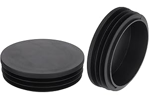 QUARKZMAN 2pz Tappo in Plastica Rotondo Adatto ID 80-88mm Tappi Estremità Tubi Neri Cuscinetti Inserti Gambe Mobili Gommini Sedie Protezione Pavimenti Divani Tavoli Mensole OD 90mm