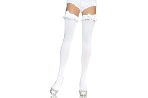 Leg Avenue Jeden rozmiar białe nieprzezroczyste podkolanówki
