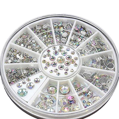 Hot Nail Art Rhinestones Glitters Acrylic Tips Decoration Manicure Wheel(3#)