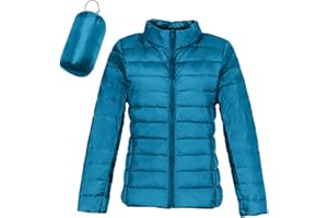 Lggwunsi Piumino Donna Invernale - Classic Leggeri Casual Piumini Morbida Caldo Piumino D'Oca Bianco Colore Puro Impermeabile Comodi Giacca per All'Aperto Sportiva e Trekking(S-XXL)