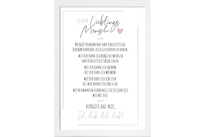 FJLLRVEN Definition Poesie Kunstdruck-Poster| Weihnachtsgeschenke Lieblingsmensch Geschenke | Wandbilder Wohnzimmer | Weihnachten Geschenk für Lieblingsmenschen Wanddeko Wohnzimmer Deko DINA A4 mit Rahmen Weiß