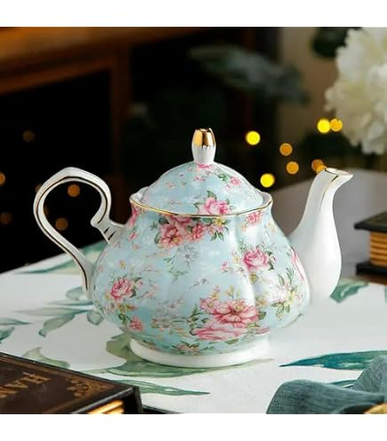 Théière Isotherme 1000 Ml Avec Infuseur - Acier Inox 316, Motif Floral, Maintien Au Chaud