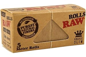 RAW Classic Rolls Slim 5m Länge ungebleicht 12x Rolls