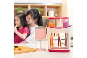 Fresh Pressée Squeeze station, Pressoir à purée Squeeze Station diversification alimentaire, Squeeze Station Fabricant de jus à base de jus de fruits frais pour bébé fait maison avec sacs de rangement