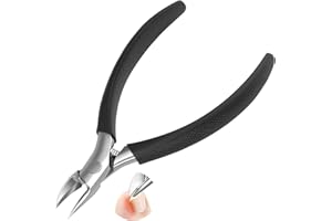 CGBE Toenail Clippers Professional Podiatrist Toenail Clippers Nail Clippers for Thick & Ingrown Toenails Stainless Steel Big Toenail Clippers with Silicone Handle Black