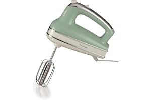 Ariete Vintage, Fouet Électrique Multifonction 1548, 5 Vitesses, Fonction Turbo, 2 Roues à Fouetter et Pétrir en Acier Inoxydable, Convient à la Pâte, Pizza, Crème Fouettée, 450W, Vert