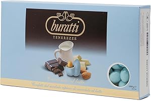 Buratti Confetti Dragées à l'amande Recouverte de Chocolat Tendresses Bleues 1 Kg