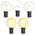 Outus 45 Pieces Industrial Chic Light Bulbs Cut-outs Rustic Colorful Classroom Decor Cutouts with Glue Point Dots for Bulletin Board School Home Birthday Holiday Celebration Farmhouse Party