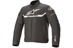 Alpinestars T-SP S-Chaqueta Impermeable, Color Negro Y Blanco Ropa de Motocicleta para Hombre
