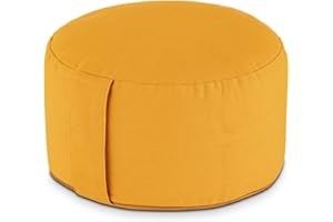 Amago home Yogakissen Meditationskissen Augenkissen Sitzkissen rund ø31xH20cm Bezug waschbar