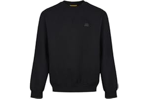 Iron Mountain Męska przędza z odzysku, przyjazna dla środowiska, zapobiegająca mechaceniu się, elastyczna, wygodna bluza z okrągłym dekoltem, miękka bluza z polaru, czarna, XL