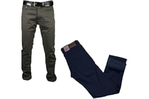 SAGGIO Mastino Pantalone 5 Tasche Felpato Imbottito Pile Termico Caldo Morbido Foderato Inverno Elasticizzato Regular Fit Set 1 o 2 Pezzi Uomo