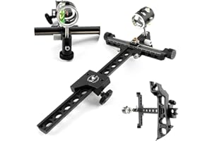Milaem Tir à l'arc Bow Sights Viseur pour Arc à poulies 1 Pin 0.059" Cibles de visée 4X Loupe d'objectif avec Micro Adjust pour Le tir à l'arc recourbé à l'arc à poulies