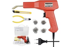 QIC Kunststoff Schweißgerät,Kunststoff Reparaturset Auto StoßStange Reparatur Set Mit 400pcs Heißhefter,50W Plastik Reparaturset 220V Kunststoff Schweißen Maschine für Auto-StoßStange/Autoteile/Kajak/Kanu