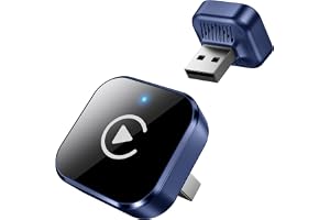 CarPlay Wireless Adapter & Android Auto Adapter, 2026 Upgrade 2-in-1 Plug & Play USB/USB-C Dongle, Converts Wired to Wireless for Cars, Fast Stable Connection, Fits iPhone & Android, Navy Blue