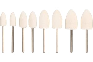 SALMUE 8pcs testa conica lana lucidatura ruota rettifica testa rettifica accessori lucidatura rettifica testa ruota strumento kit per strumento di lucidatura