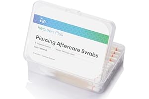 Recuren Plus Piercing Aftercare Swabs 50 Pcs Skincare Swabs with Safe and Effective Solution to Help Cleanse Soothe Ear Nose Belly Button Body Piercing Heal Irritated Piercings and Piercings Bumps