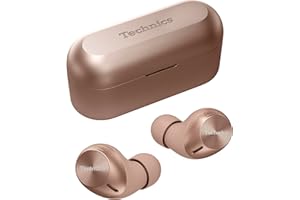 Technics EAH-AZ40M2 douszne słuchawki bezprzewodowe (Multipoint Bluetooth, mikrofon MEMS, Bluetooth, wodoodporność IPX4, przetworniki 6mm, do 5.5h pracy), różowo-złote