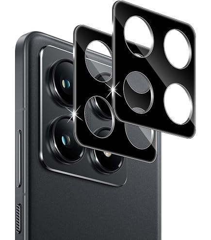 Protecteur Caméra Xiaomi Mi 14T Pro - Verre Trempé 9H Avec Anneau Aluminium 2 Pièces
