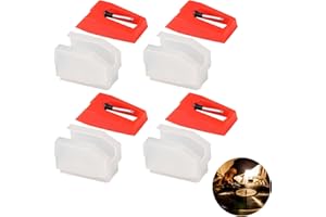 APKPESTERML 4 Piezas Agujas con Punta de Diamante, Aguja de repuesto con punta de diamante para tocadiscos Stylus Universal Accesorios Lápiz Óptico de Reemplazo para Tocadiscos de Vinilo Fonógrafo Tocadiscos