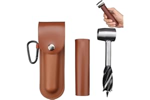 CARKIO Llave manual de barrena Scotch Eye Auger, juego de brocas multiusos, herramienta de supervivencia de arbustos de campo taladro manual con funda, para acampar y mochilero al aire libre