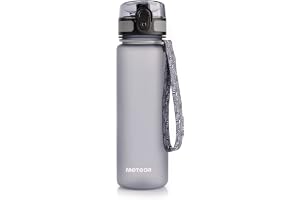 Butelka sportowa na wodę Meteor BPA Free Tritan – szczelny bidon z blokadą, sitkiem i miarką, antypoślizgowa, 500–1500 ml