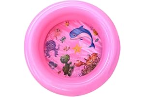 TOYHOOD Planschbecken für Kinder, Kinderpool Babypool Kinder Aufstellpool Aufblasbarem Rund Baby aufblasbares Schwimmbecken Schwimmbad mit Sicherheitsboden für Kinders Indoor Outdoor Garten (Rosa, 70x20cm)