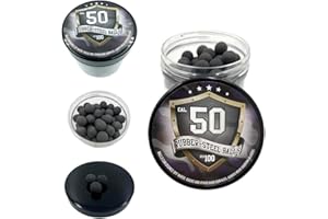 SSR 100x Hard Mix Rubber-Steel Balls Patinballs Rubberballs Pallini in Gomma Acciaio 50 Calibro Cal. for Paintball Defense Gun Pistol
